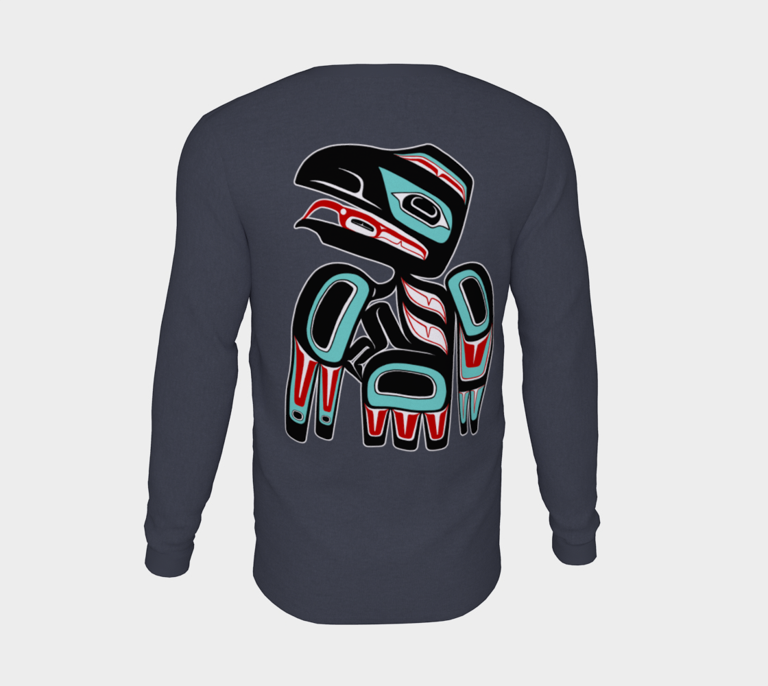 Long Sleeve Tee - Haida Raven (front/back)
