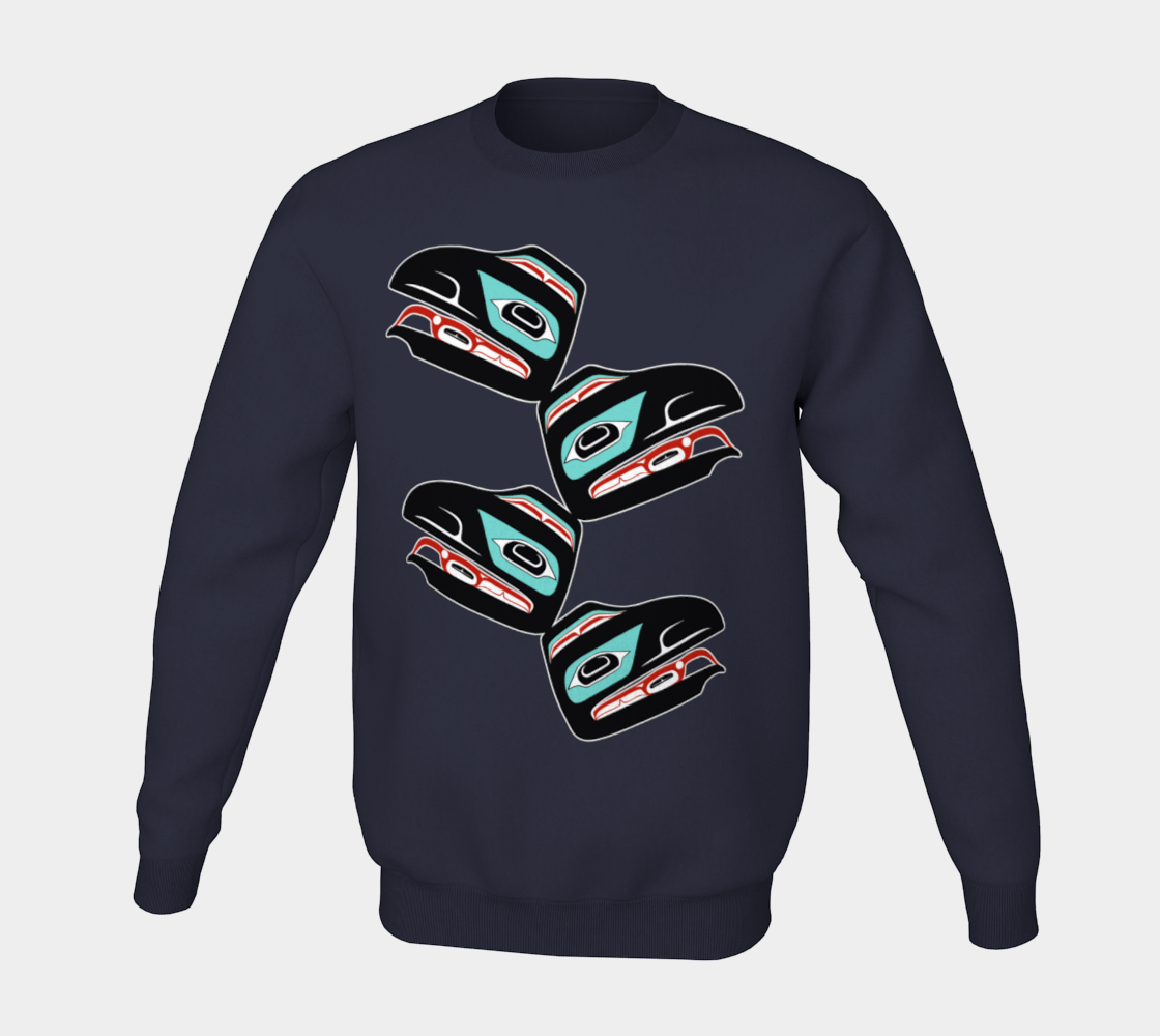Crewneck Sweatshirt - Haida Raven (front/back)