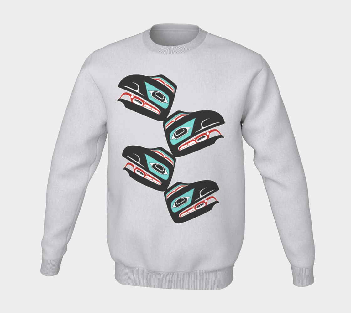 Crewneck Sweatshirt - Haida Raven (front/back)