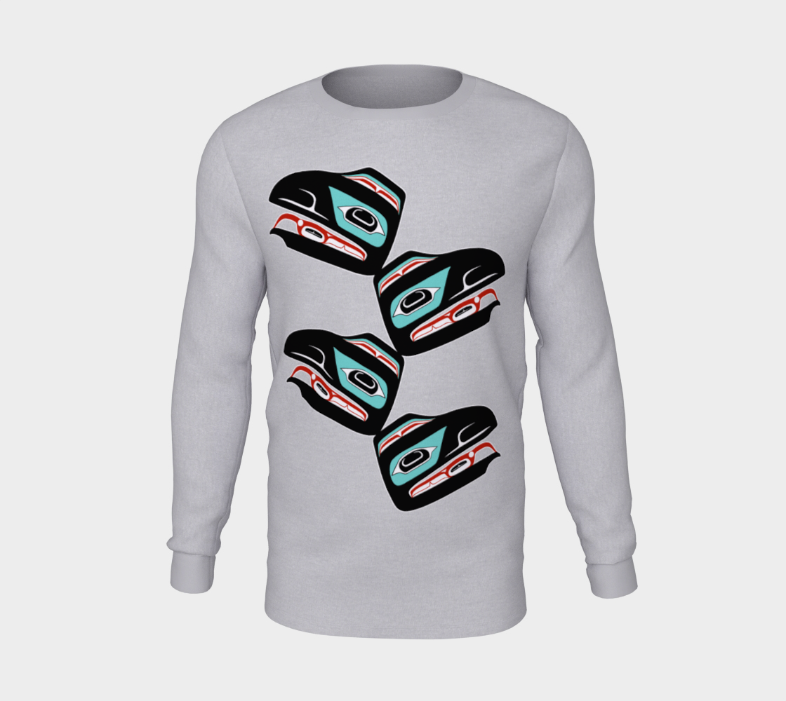 Long Sleeve Tee - Haida Raven (front/back)
