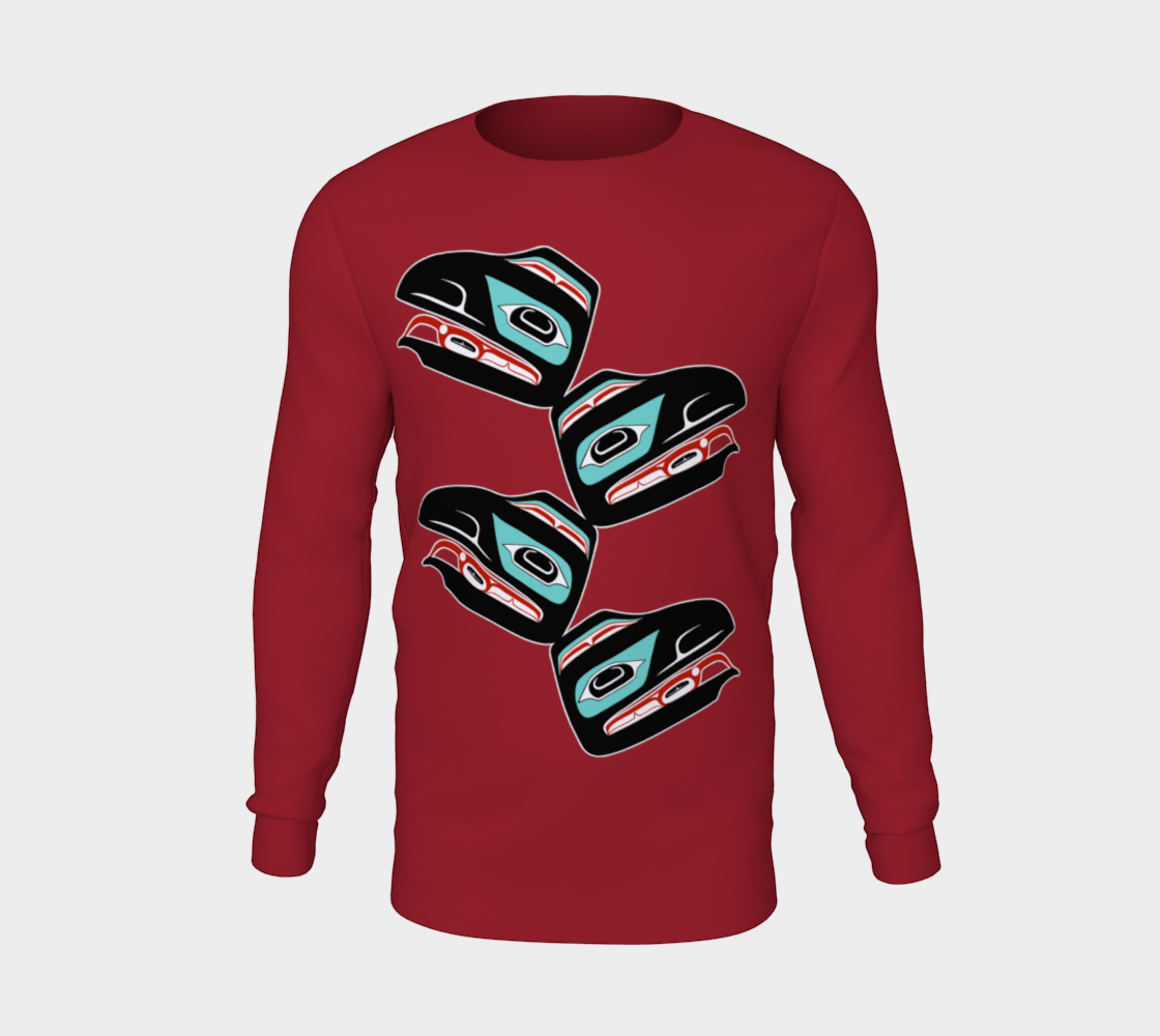 Long Sleeve Tee - Haida Raven (front/back)