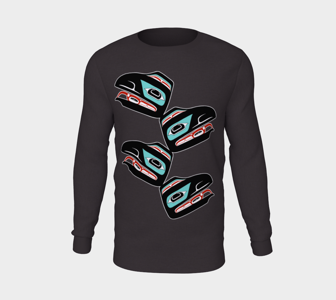 Long Sleeve Tee - Haida Raven (front/back)
