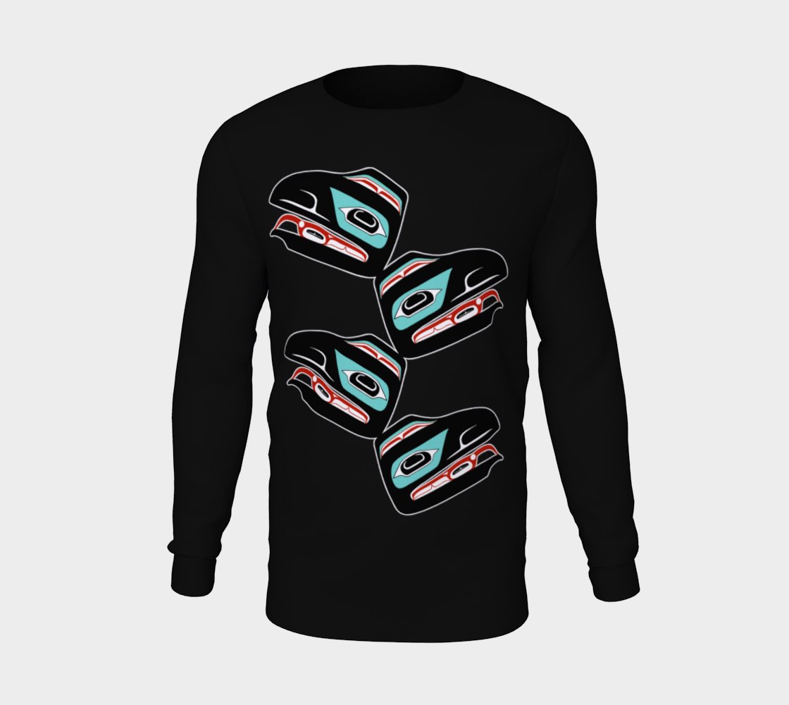 Long Sleeve Tee - Haida Raven (front/back)