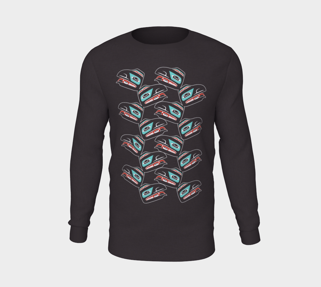 Long Sleeve Tee - Haida Raven (multifront)
