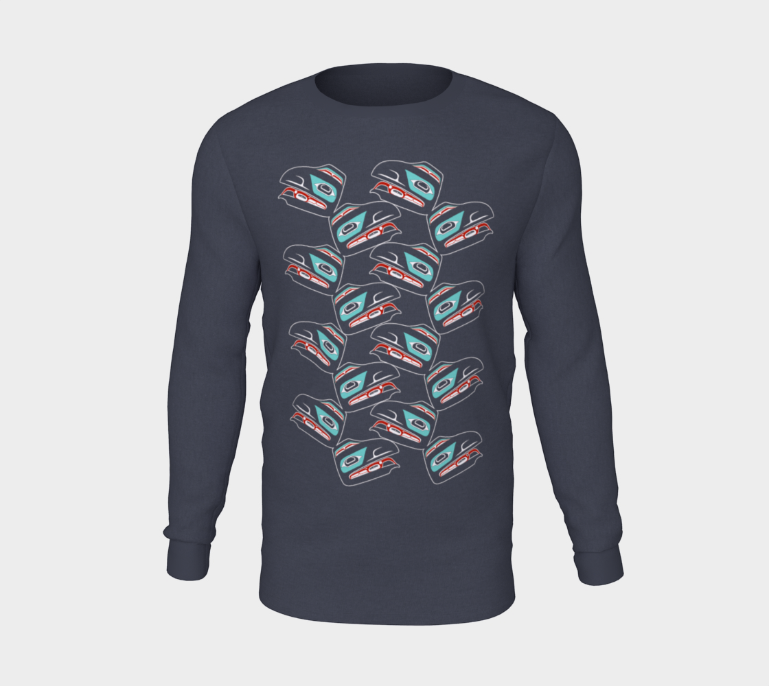 Long Sleeve Tee - Haida Raven (multifront)