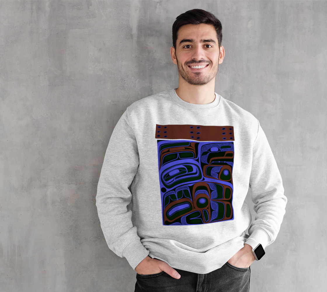 Crewneck Sweatshirt - Haida Box Design (neg)