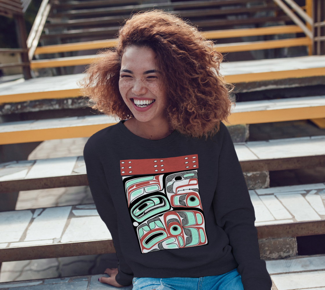 Crewneck Sweatshirt -Haida box design
