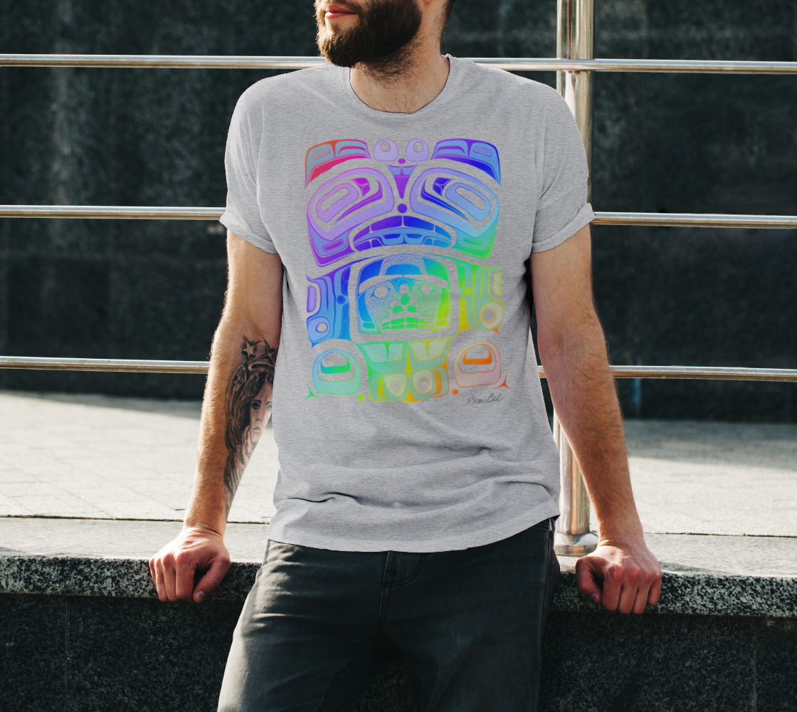 Tee (unisex)-Haida Box fig.60(rainbow)