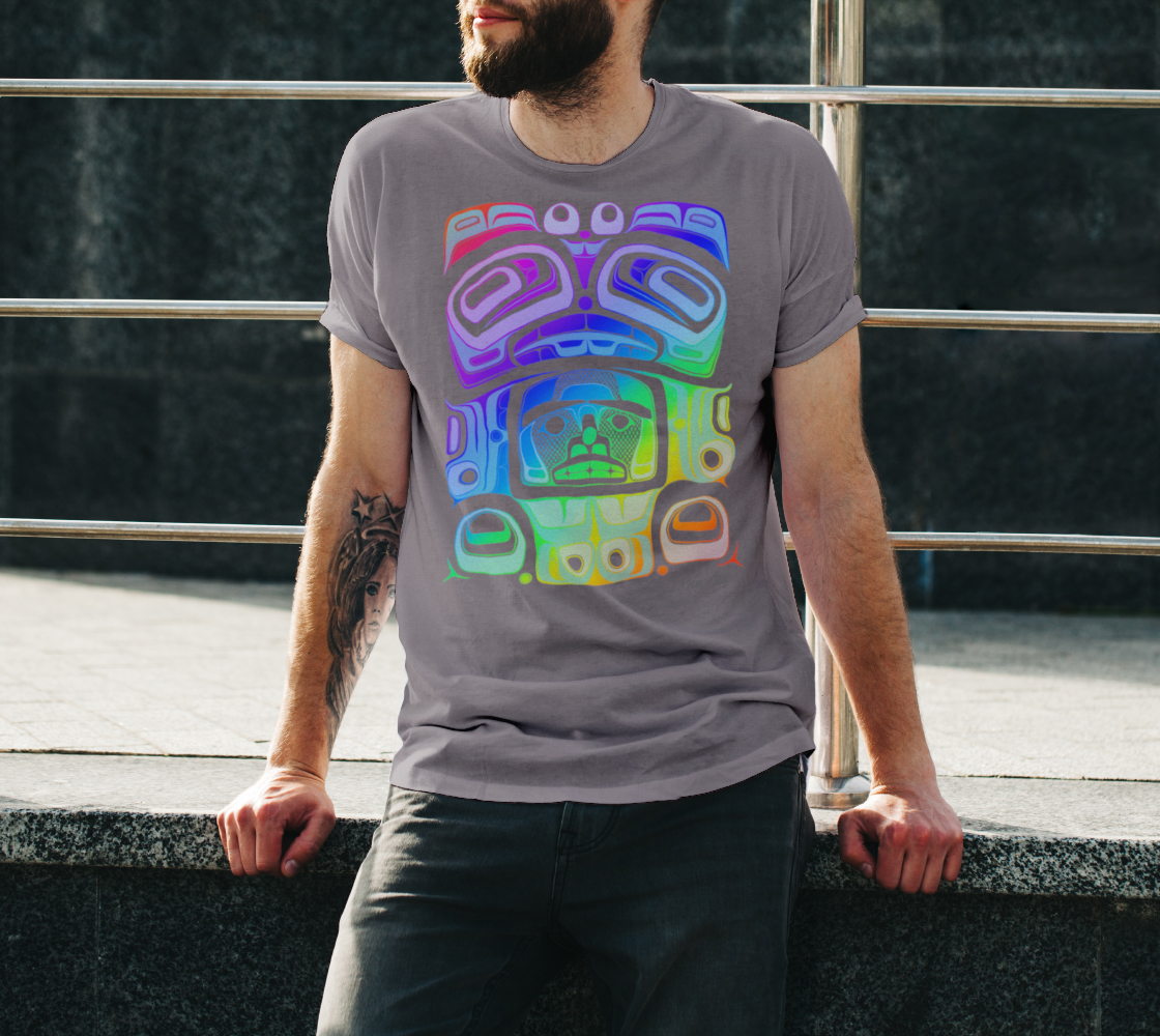 Tee (unisex)-Haida Box fig.60(rainbow)