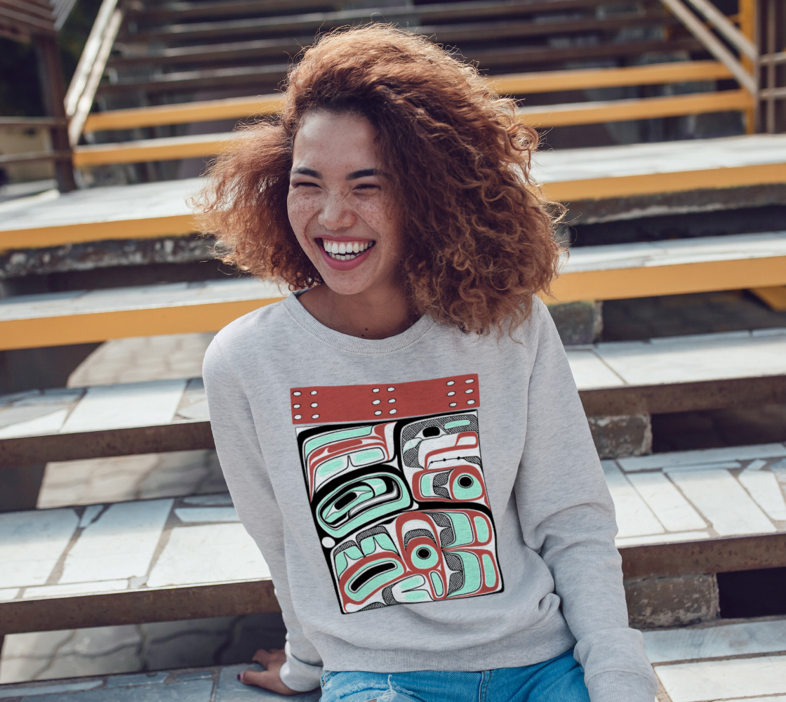 Crewneck Sweatshirt -Haida box design