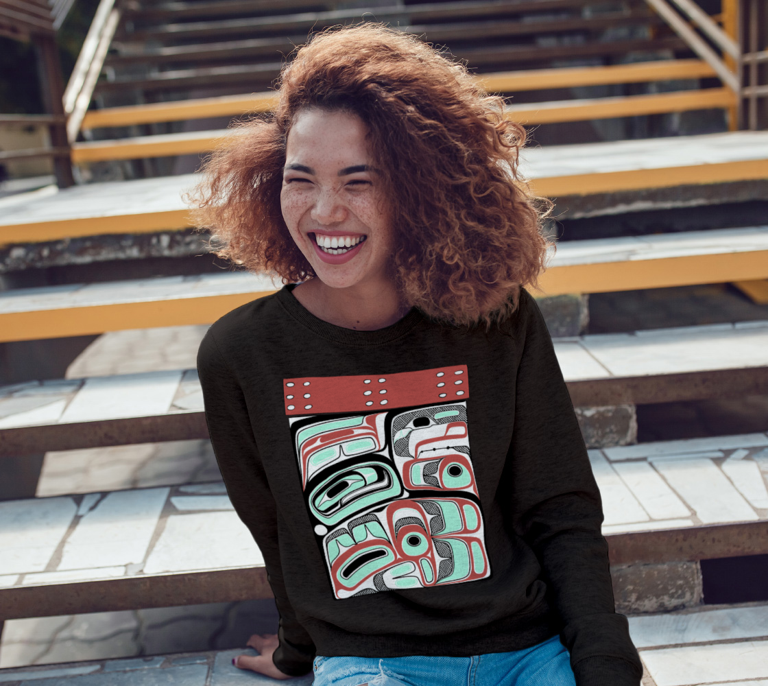Crewneck Sweatshirt -Haida box design