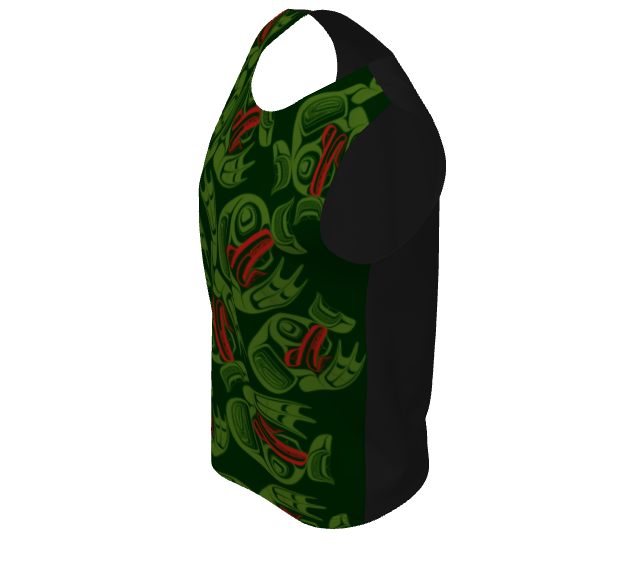 Loose Tank Top - Haida Frog Army (green)
