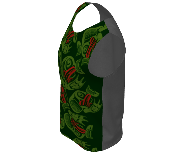 Loose Tank Top - Haida Frog Army (green)