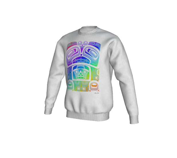 Crewneck sweatshirt -Haida box fig.60 (rainbow)