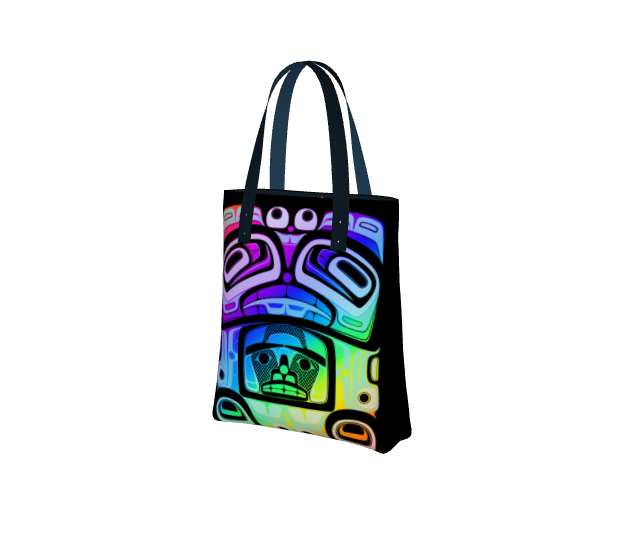 Totebag - Haida Box Fig.60 (rainbow/black)