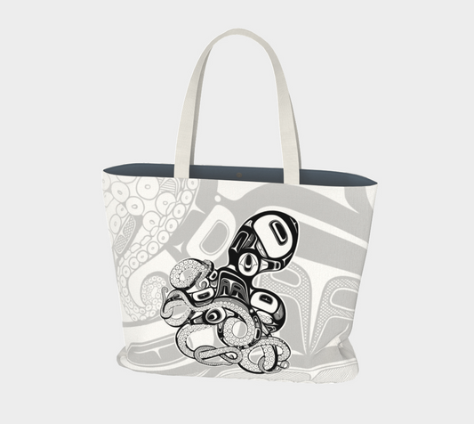 Large Tote Bag- Haida Octopus