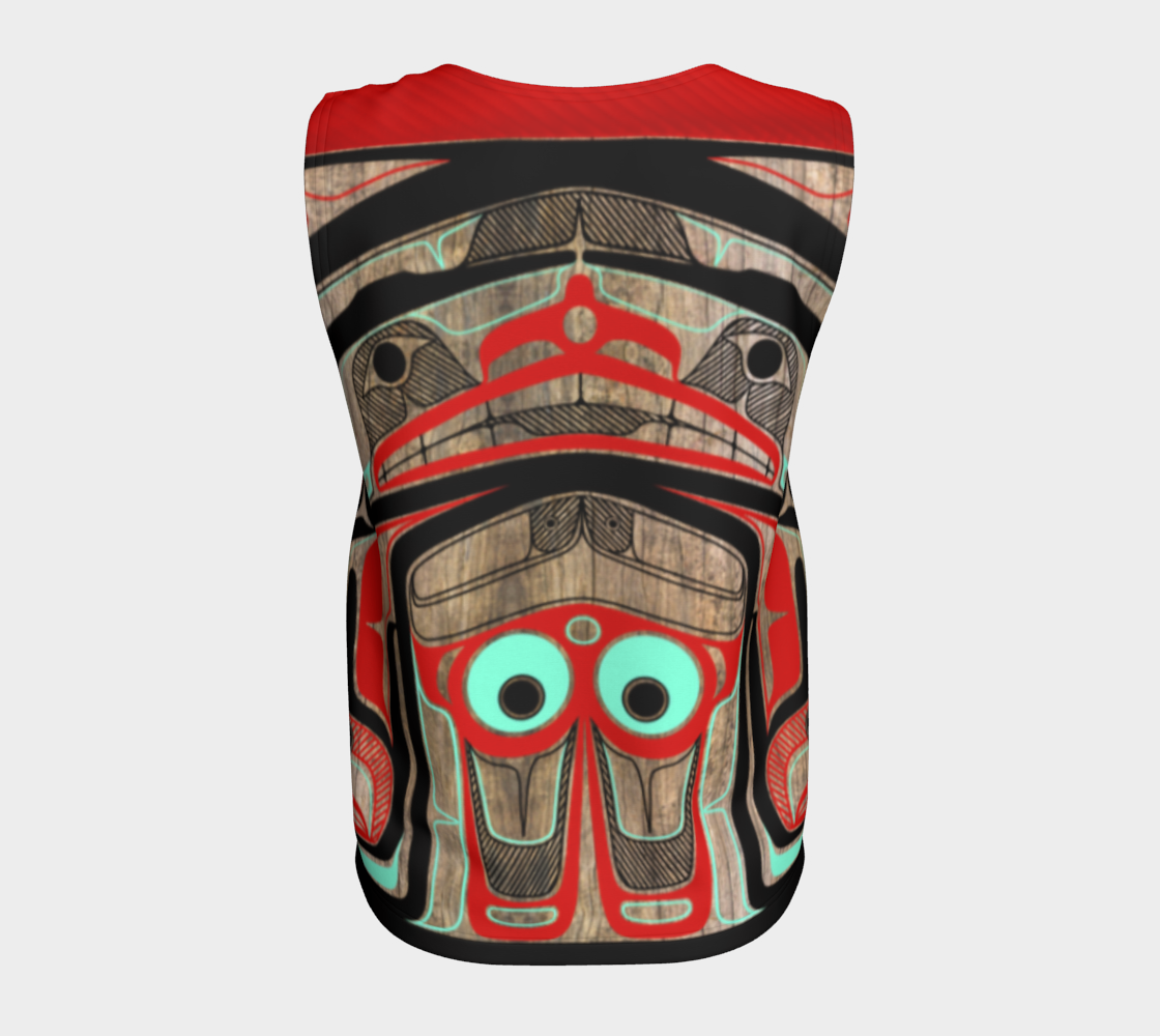 Loose Tank Top- Haida Box Design (Wood Panel)