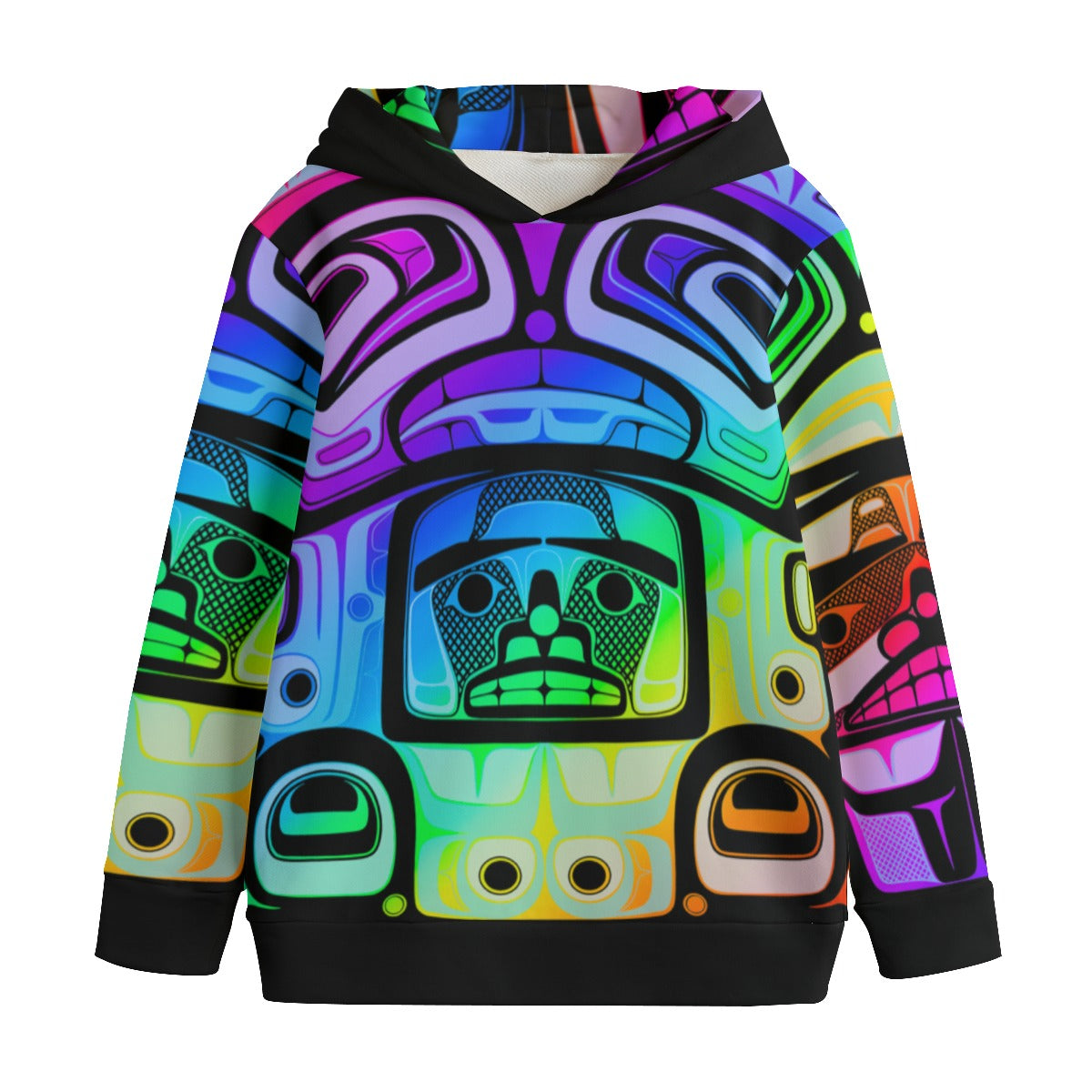 Kid's Pullover Hoodie - Haida Box Fig.60