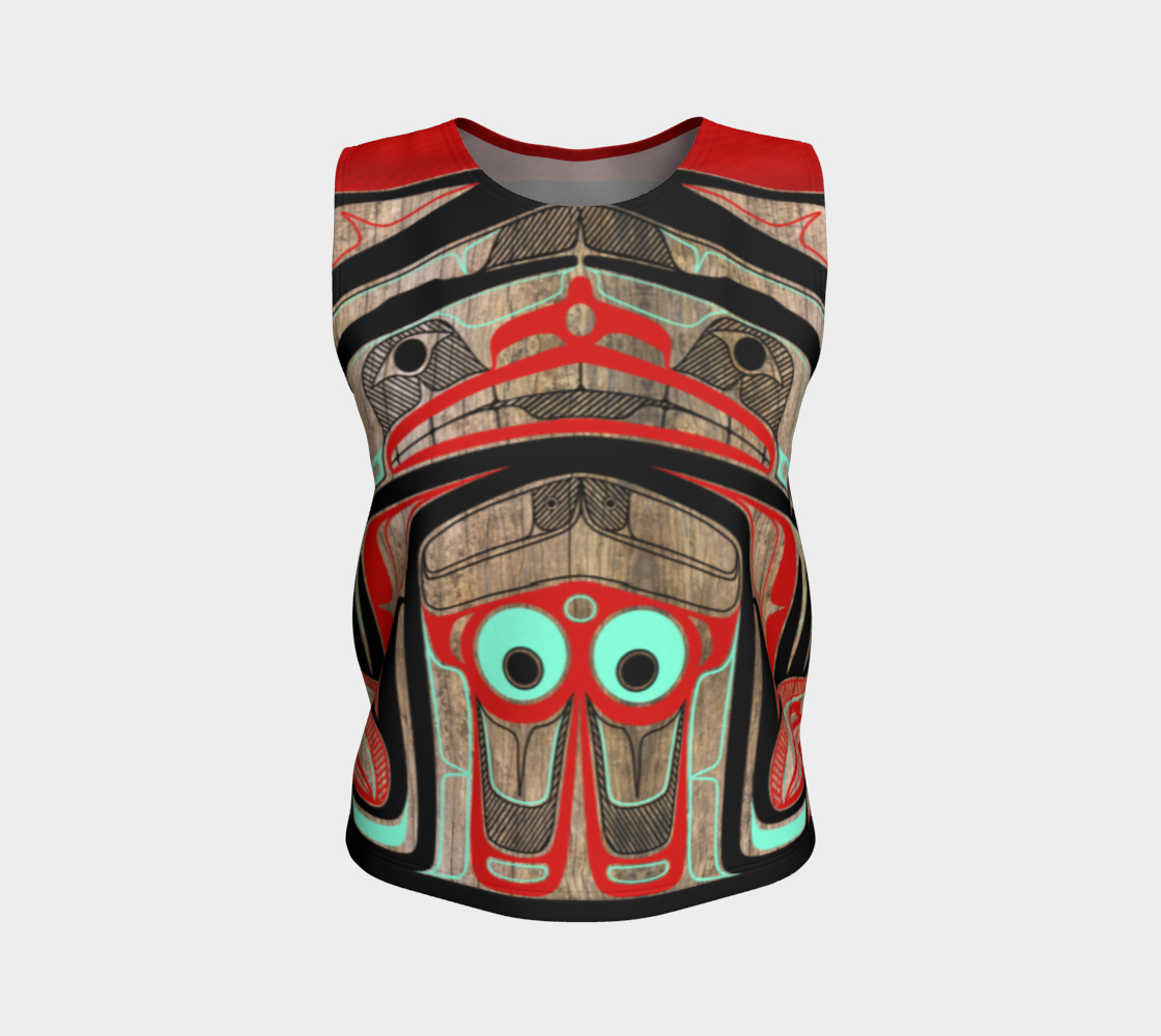 Loose Tank Top- Haida Box Design (Wood Panel)