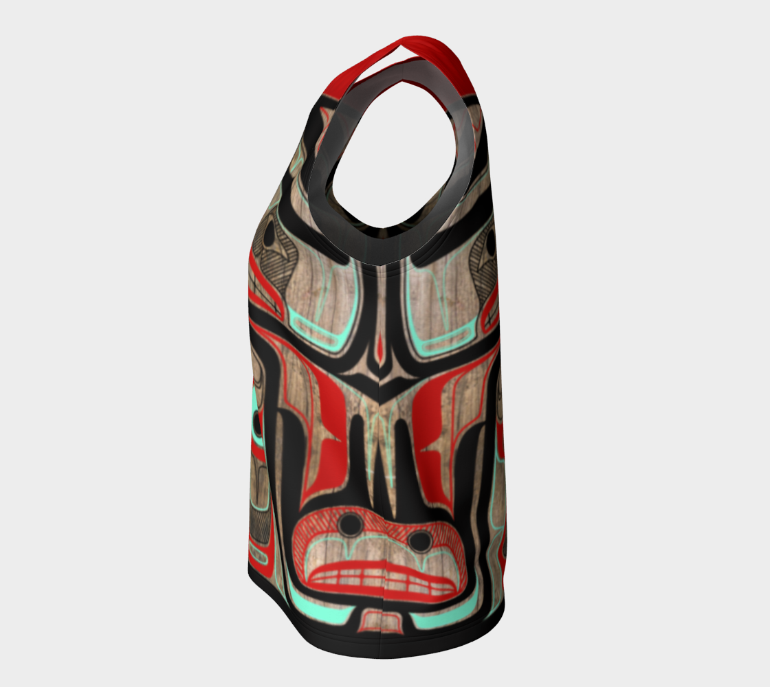 Loose Tank Top- Haida Box Design (Wood Panel)