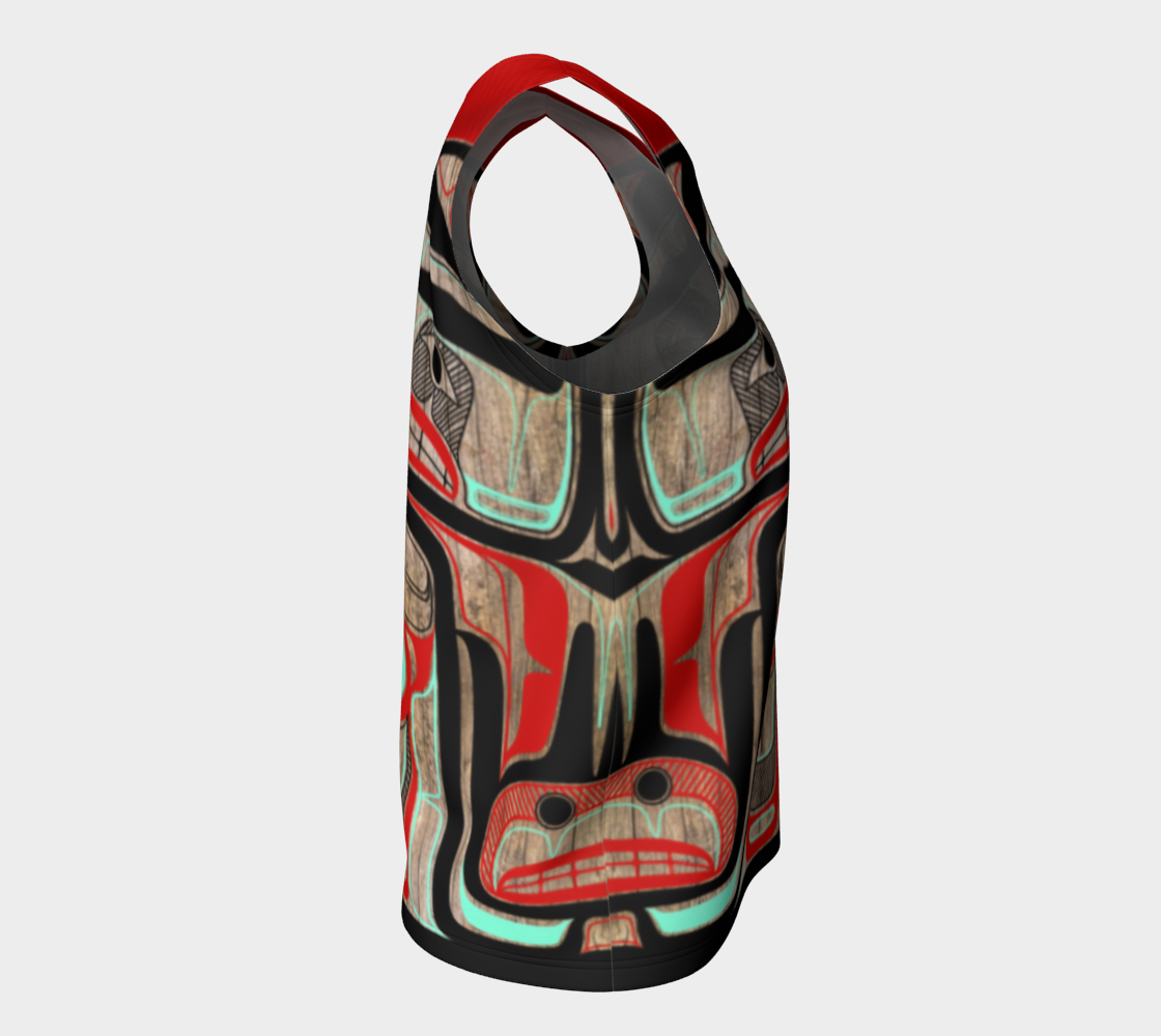 Loose Tank Top- Haida Box Design (Wood Panel)