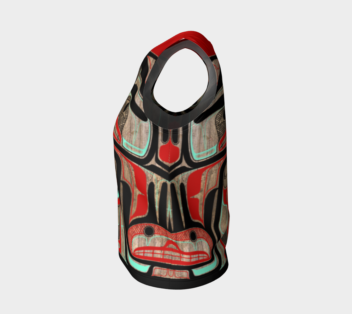 Loose Tank Top- Haida Box Design (Wood Panel)