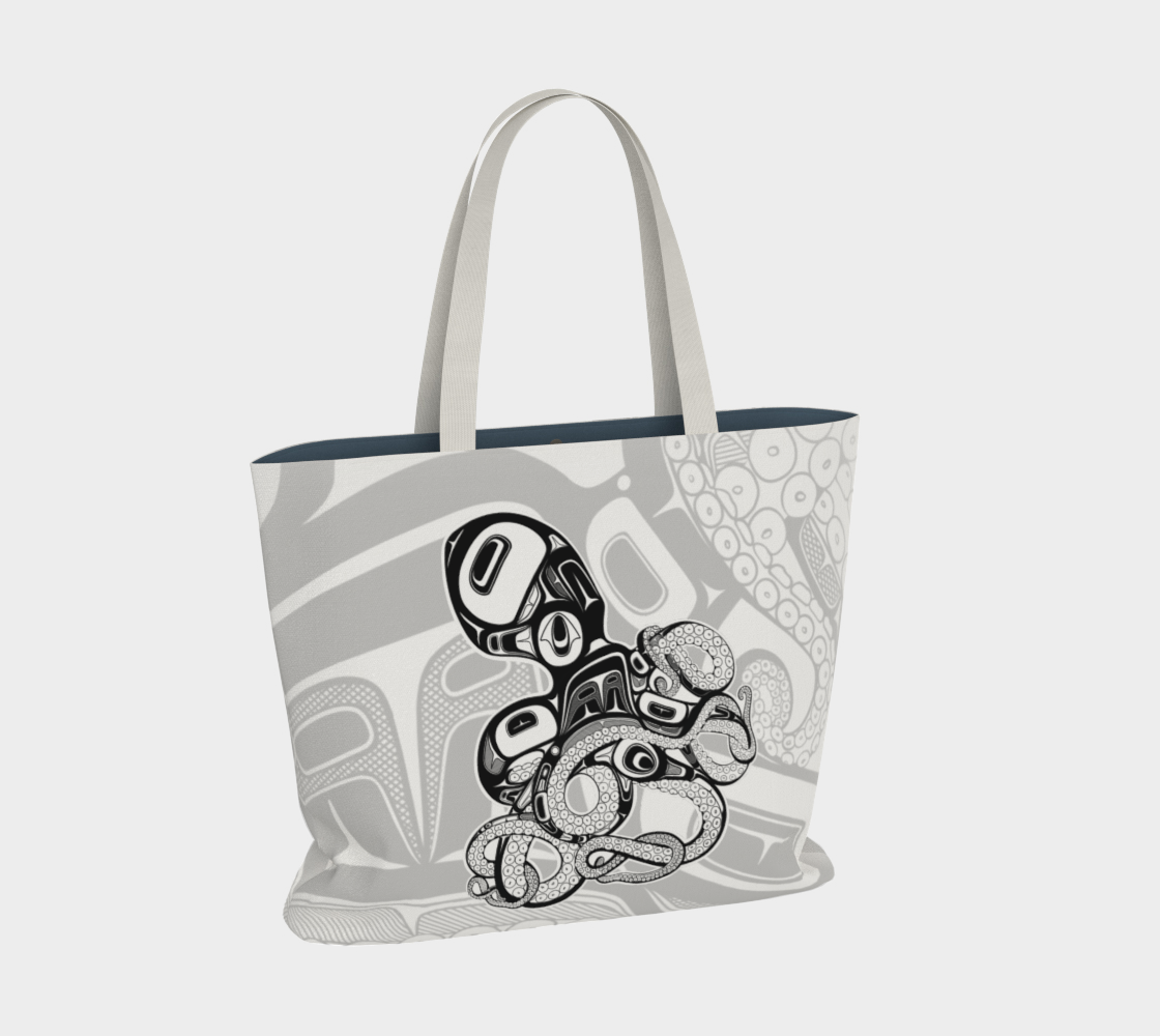 Large Tote Bag- Haida Octopus