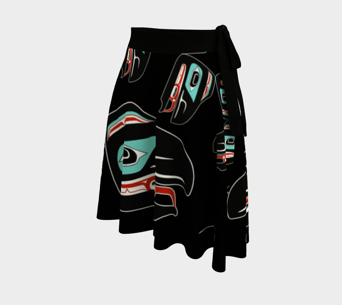 Wrap Skirt - Haida Raven Head(BLK)