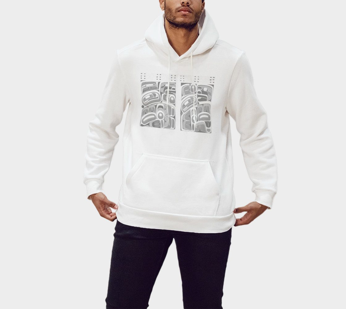 Hoodie - Box Design ( white)