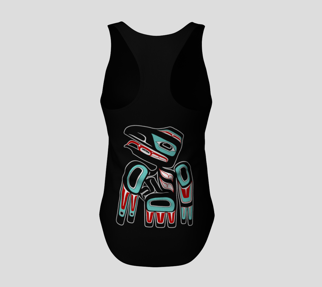 Racerback Tank Top - Haida Raven (multifront)