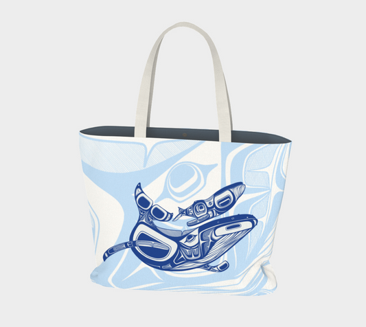 Large Tote Bag - Haida Humpback whales