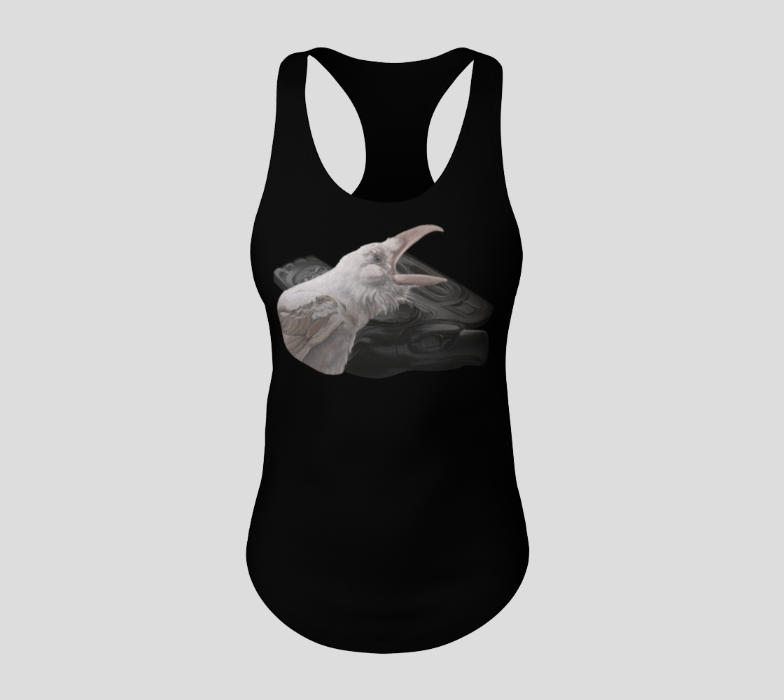 Racerback Tank Top - White Raven