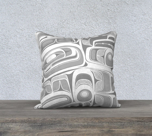 18"x18" Pillow Case - Haida Box Design (white)