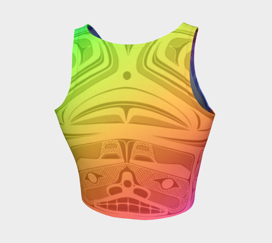 Athletic crop top- Haida box fig.60 (rainbow)