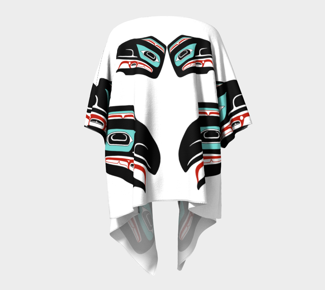 Draped Kimono - Haida Raven Head