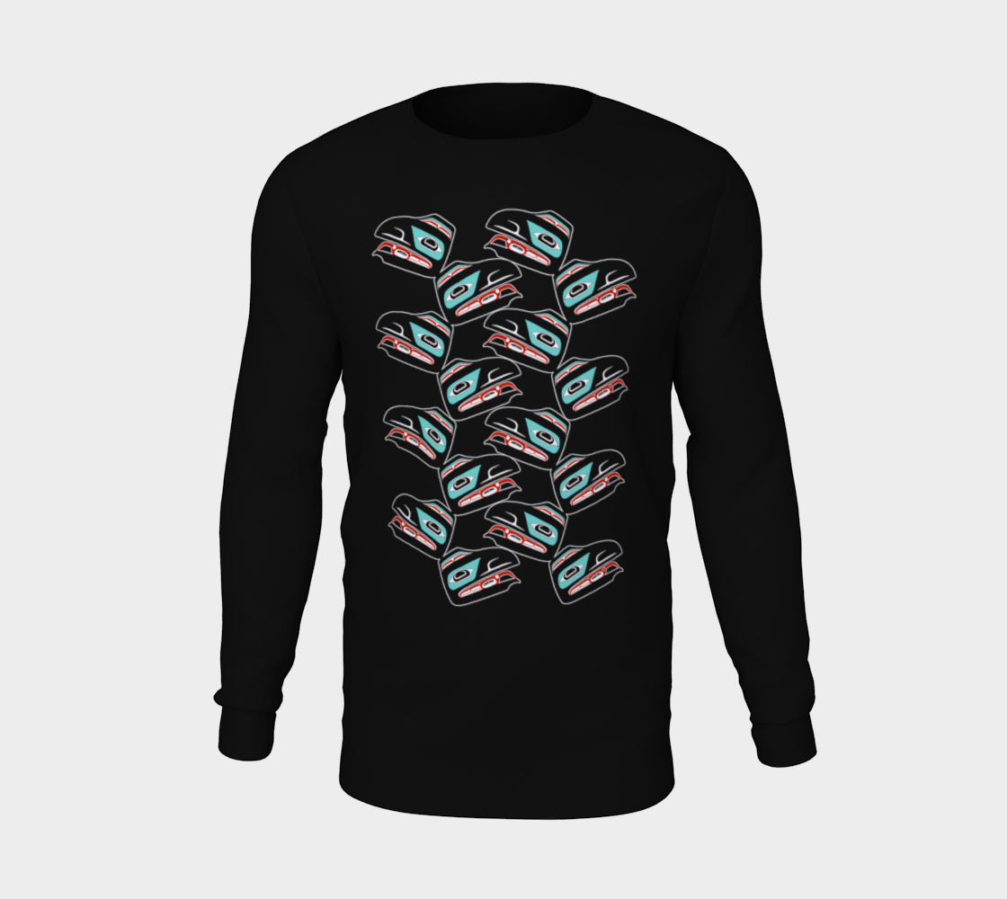 Long Sleeve Tee - Haida Raven (multifront)