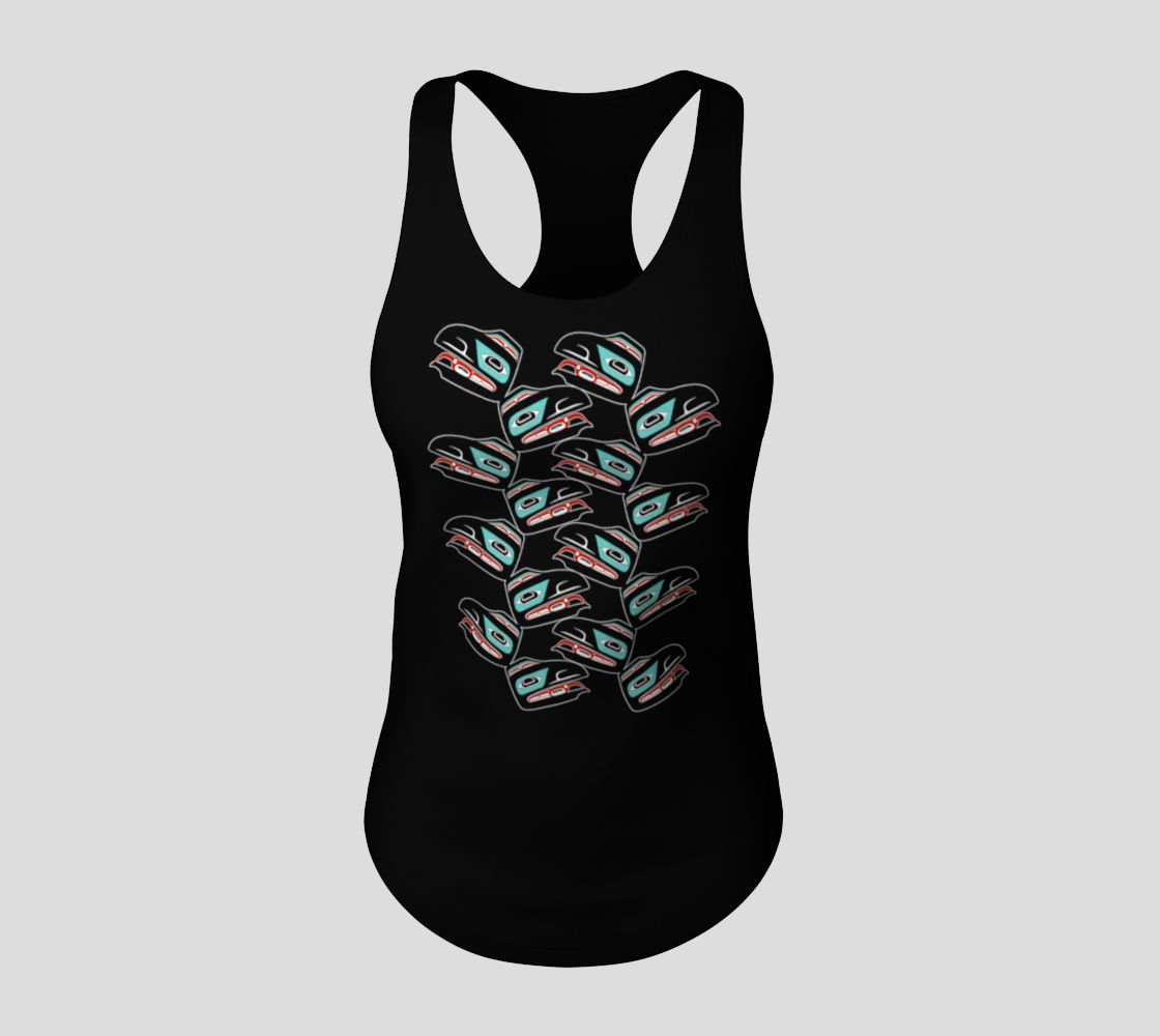 Racerback Tank Top - Haida Raven (multifront)