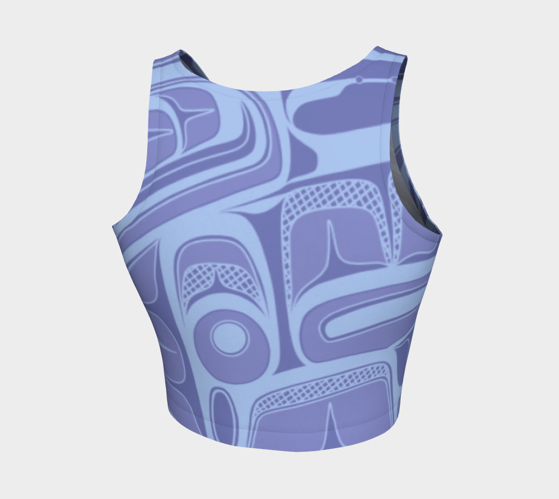 Athletic Crop Top - Box Design (lavender)