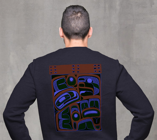 Crewneck Sweatshirt - Haida Box Design (neg)