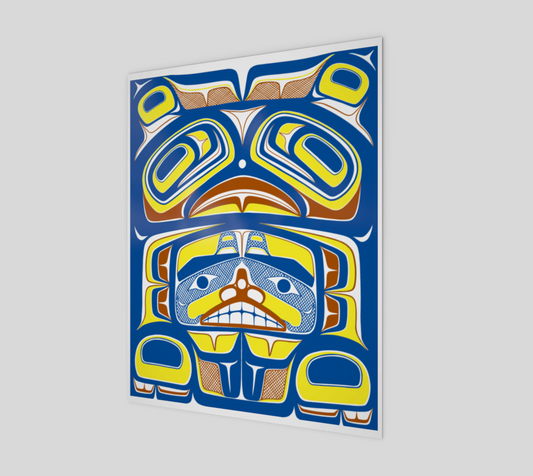 (11"x14")  Poster Print - Haida Box Fig.60 (yellow)