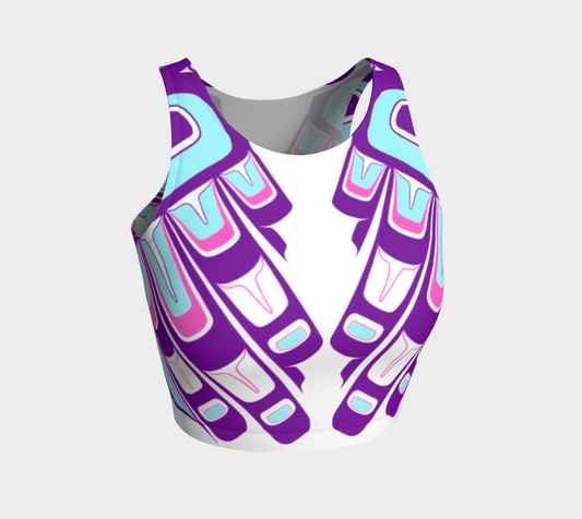 Athletic Crop Top - Split Eagle (purple)