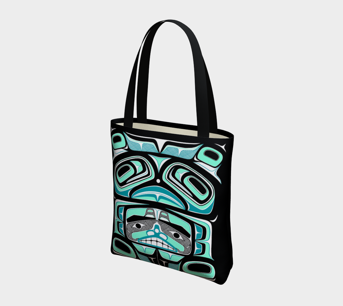 Tote Bag- Haida Box Fig.60  (teal)