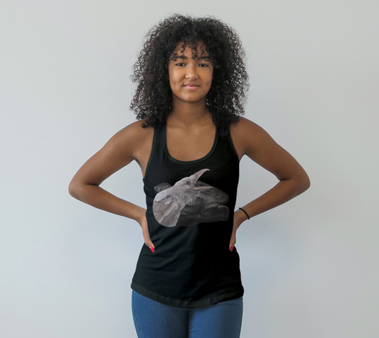 Racerback Tank Top - White Raven