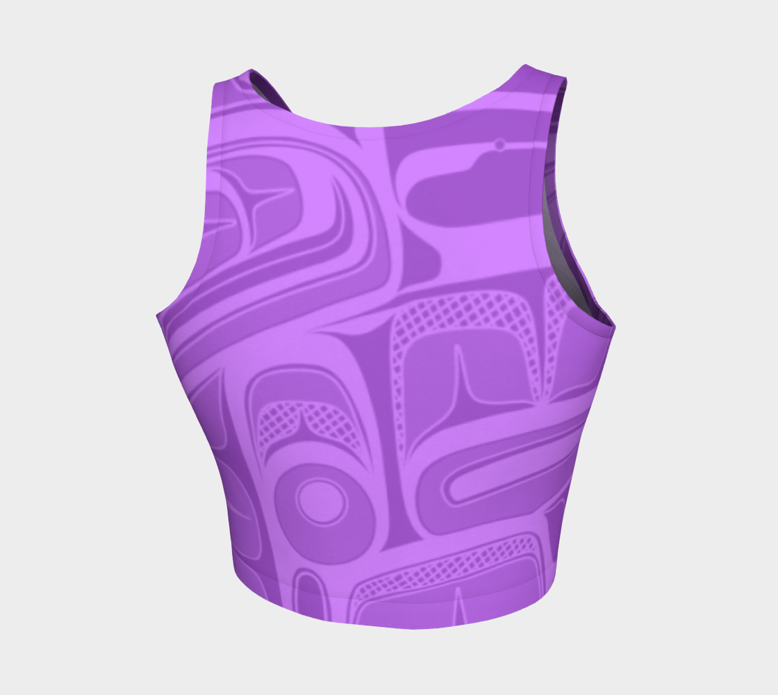 Athletic Crop Top - Box Design (lilac)