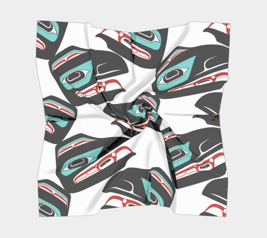 Square Scarf - Haida Raven Head