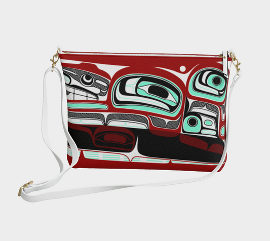 Vegan Leather Crossbody Purse- Dish Rendition (v4)