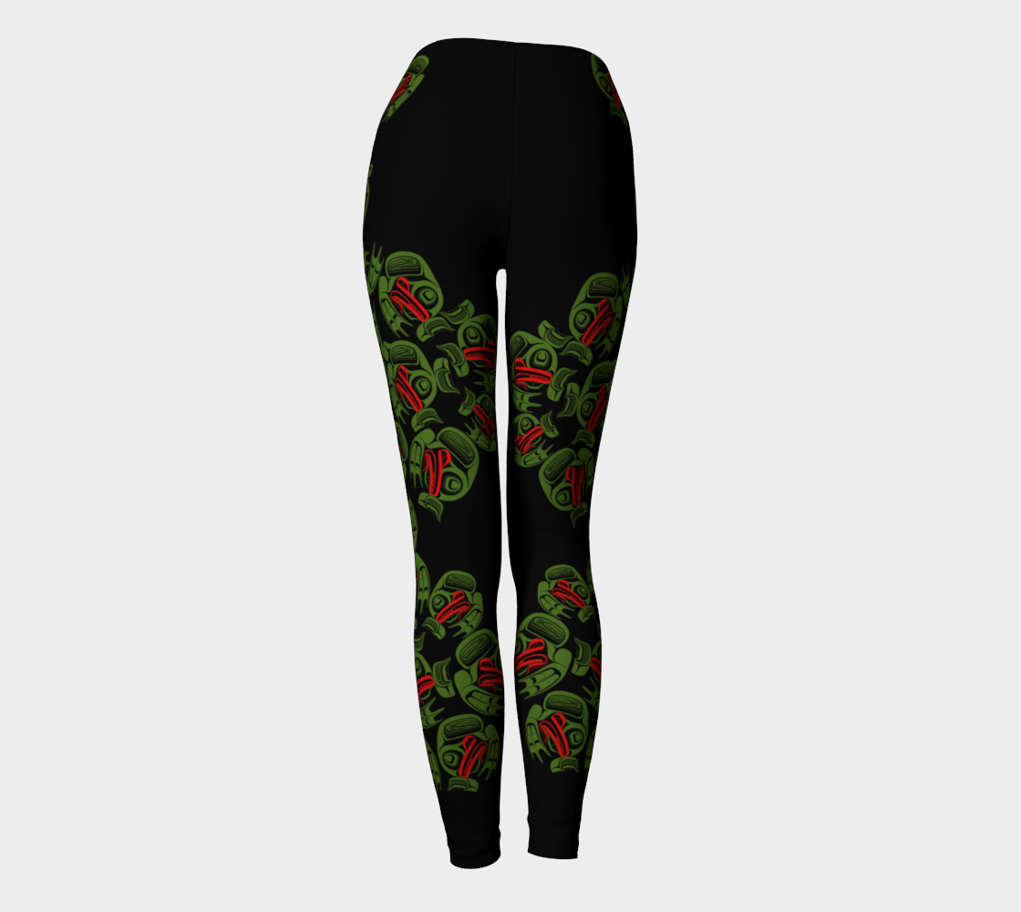 Yoga Leggings - Haida Frog Army (black)