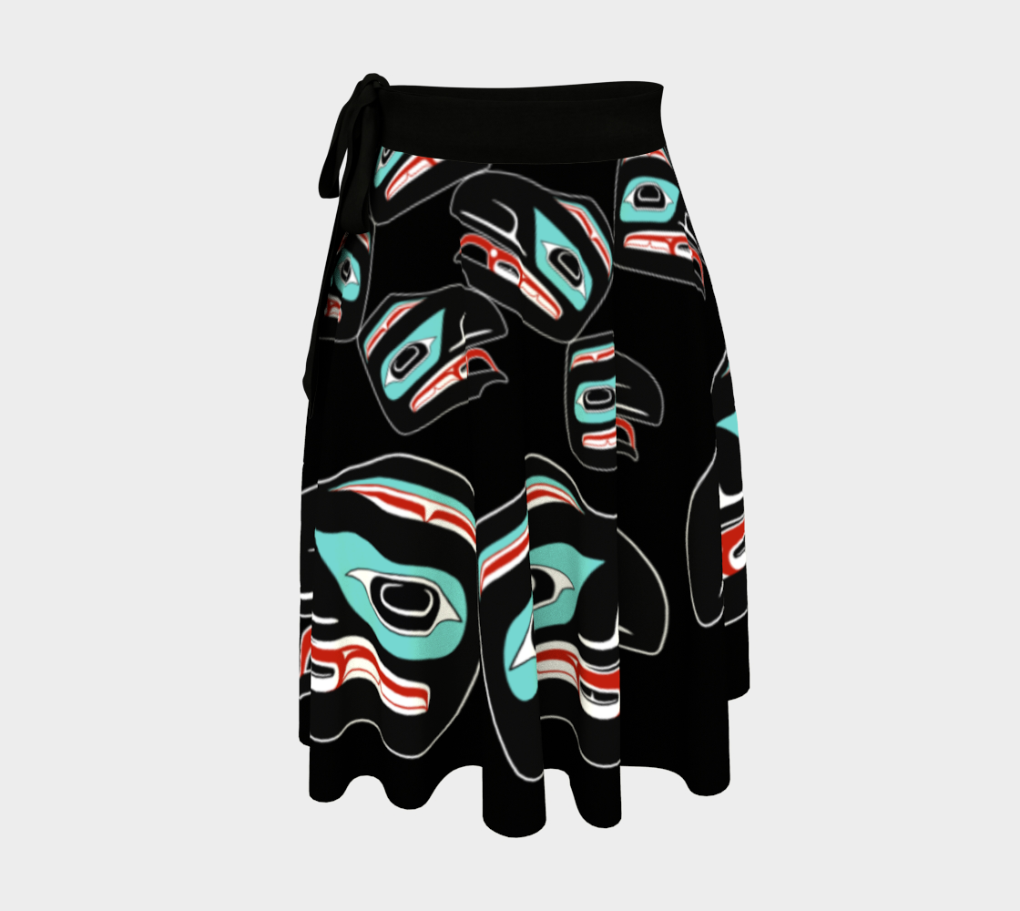 Wrap Skirt - Haida Raven Head(BLK)