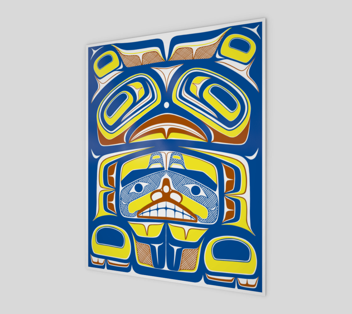 (8"x10")  Poster Print - Haida Box Fig.60 (yellow)