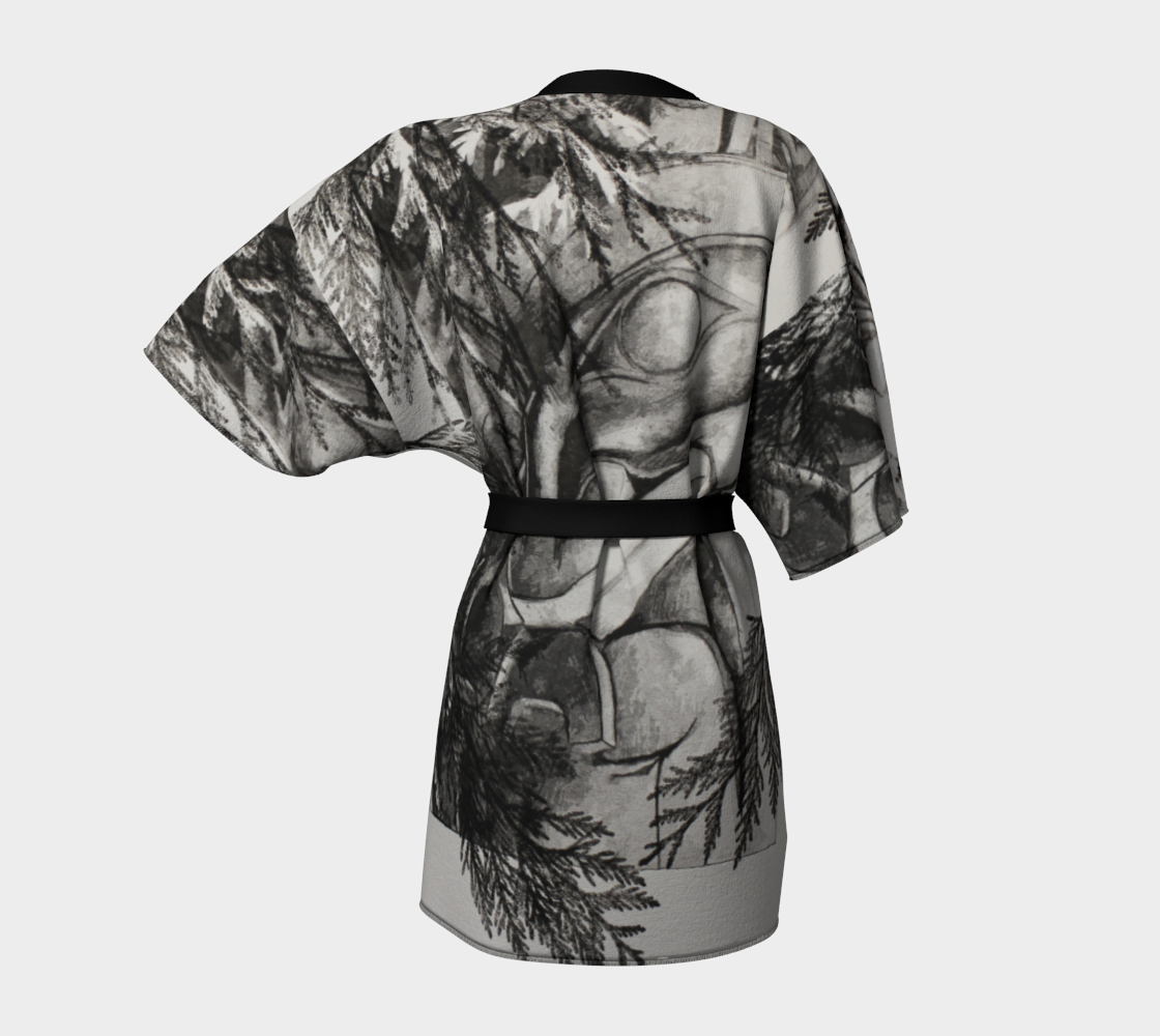 Kimono Robe - Cedar with Killer Whale